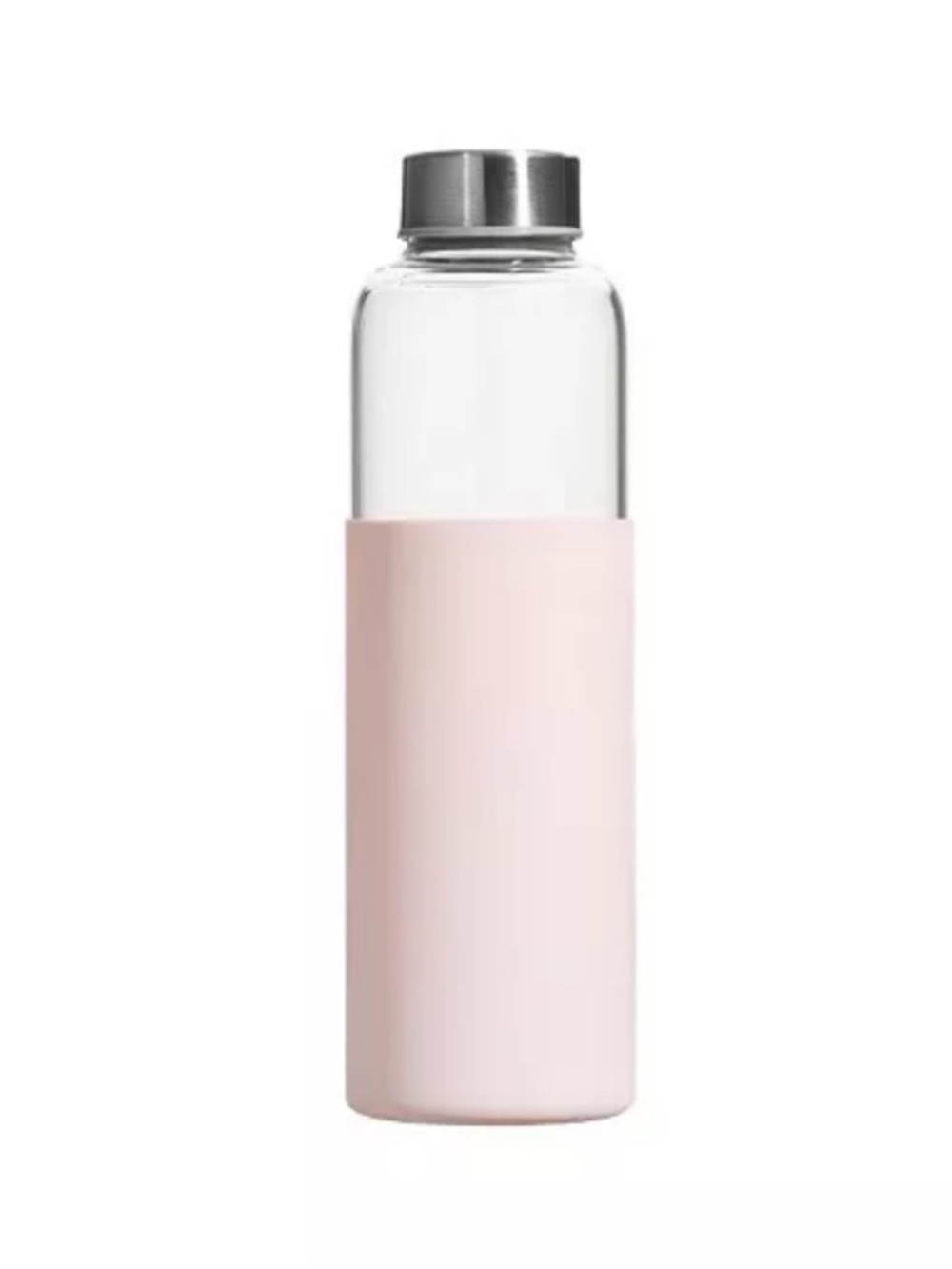 Kylie Cosmetics Pink Silicone-Sleeved Glass Bottle with Silver Cap